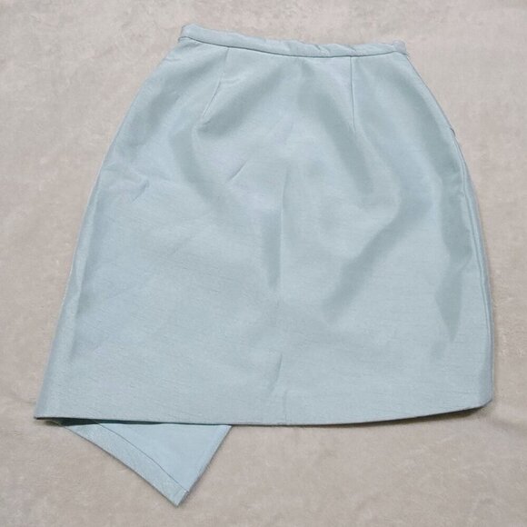 Cameo Ice Blue Wrap Skirt – Asymmetrical Hem & Side Zip | Size S | Rare Find - Picture 4 of 9